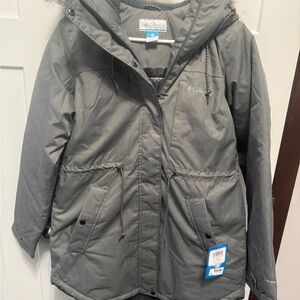 Columbia women’s Suttle mountain mid jacket size small - grey w/omni tech NWT